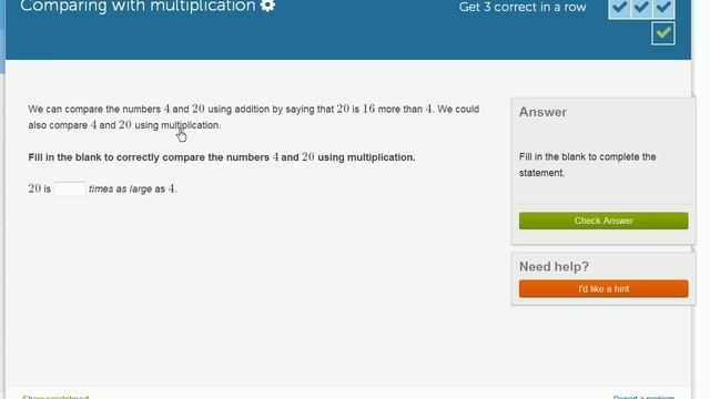 Comparing with multiplication: basic exercises | Arithmetic | Khan Academy смотреть онлайн