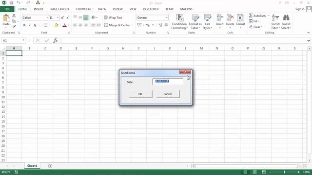 Excel VBA UserForm TextBox - How to format date смотреть онлайн