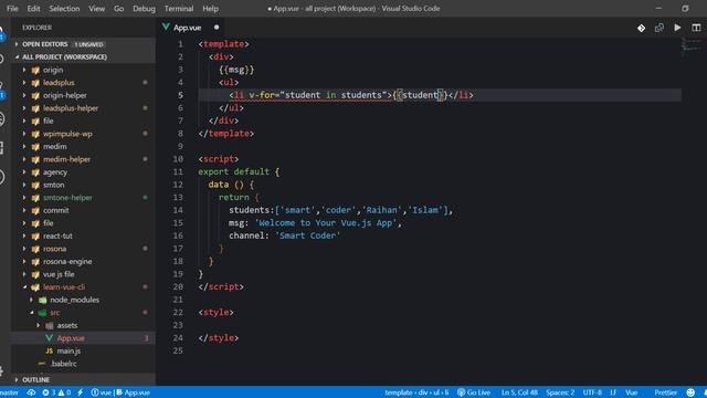 Vue Js Tutorial for beginners in BANGLA(#39) some basic program in vue cli смотреть онлайн