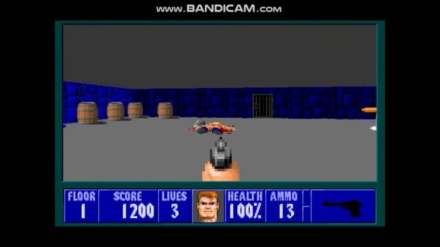 Wolfenstein 3D прохождение игры 1 уровень смотреть онлайн