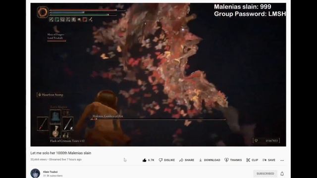 Let Me Solo Her 1000th Malenias slain 😱😱 ELDEN RING Legend Story смотреть онлайн