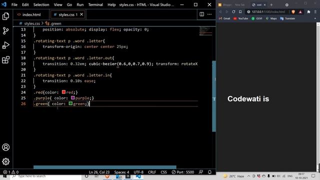 Auto Shuffle Text Animation | HTML CSS JS | Codewati смотреть онлайн