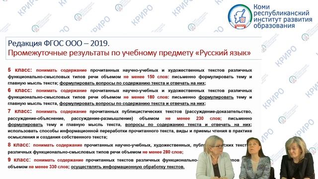 итоговой аттестации выпускников старшей школы по предмету “Русский язык”