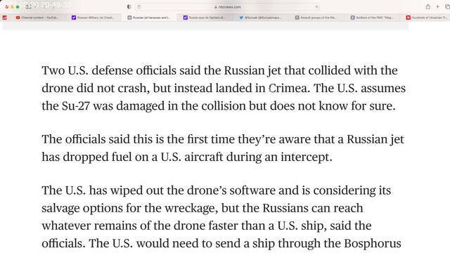 Russian Su-27 jet downs U.S. military MQ-9 drone over Black Sea. Will US declare war to Russia? смотреть онлайн