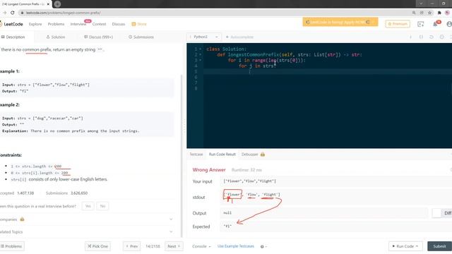 Leetcode - Longest common Prefix walkthrough #Python #Leetcode смотреть онлайн