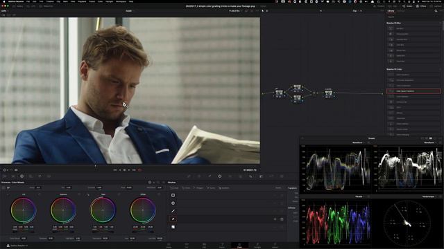 3 Simple Color Grading Tricks to make your Footage POP | DaVinci Resolve 17 Tutorial смотреть онлайн