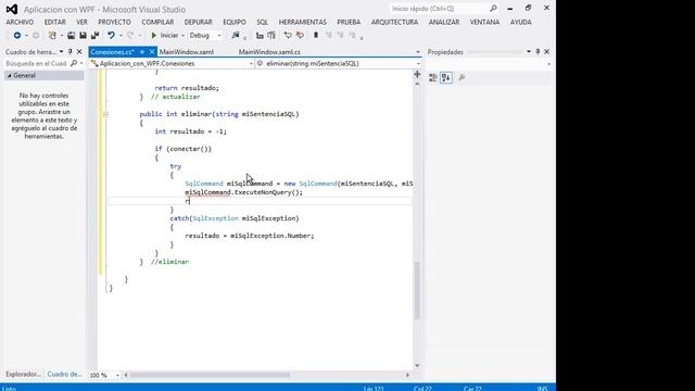 Aplicación en WPF y SQL server Parte 04. Métodos de la clase Conexiones. смотреть онлайн