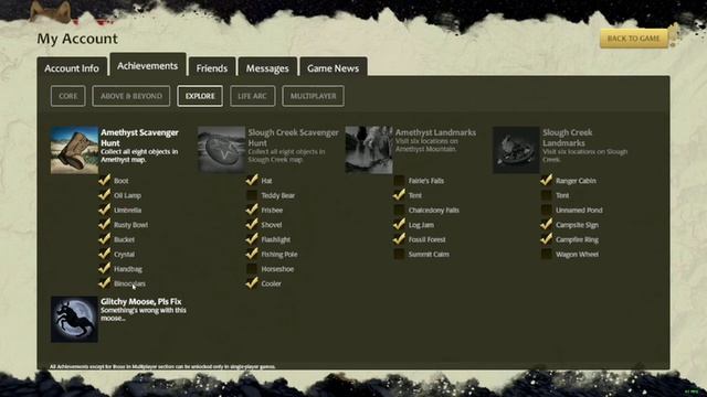 WolfQuest: Anniversary Edition | Получение Достижений "Amethyst & Slough Creek Scavenger Hunt" | смотреть онлайн