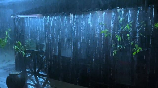 Relieve Stress So You Can Sleep Instantly With Heavy Rain And Mighty Thunder On Tent Roof At Night