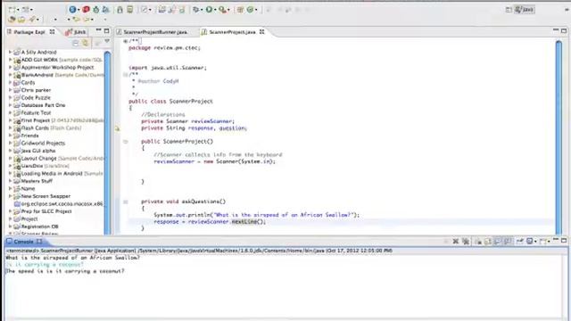 Using a Java Scanner for keyboard input смотреть онлайн
