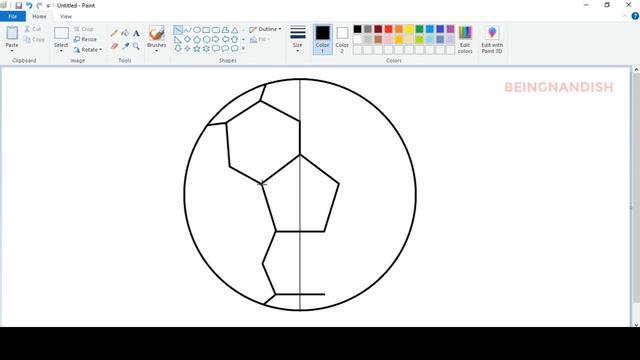 How to draw Soccer Ball on your computer using Ms Paint | Ms Paint Tutorial. смотреть онлайн