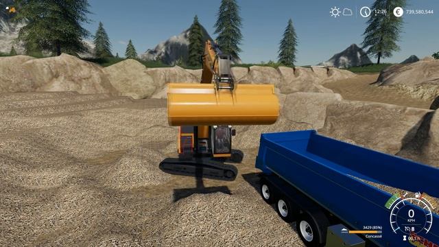 Farming Simulator 19 - RENAULT T RANGER Unloading Crushed Stone смотреть онлайн