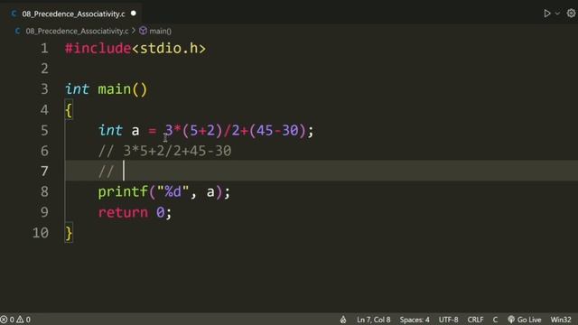 Operator Precedence and Associativity | precedence and associativity of operators | c tutorials смотреть онлайн