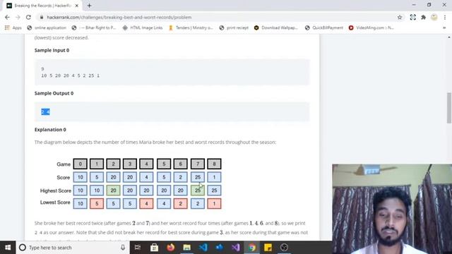 Solve Breaking The Record Problem on Hacker Rank using C#, смотреть онлайн