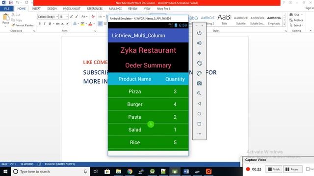 Android Multi column listview with header смотреть онлайн
