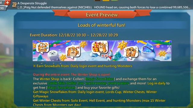 Lords Mobile New castle skin stellar tree upcoming New Event Loads of winterful fun смотреть онлайн