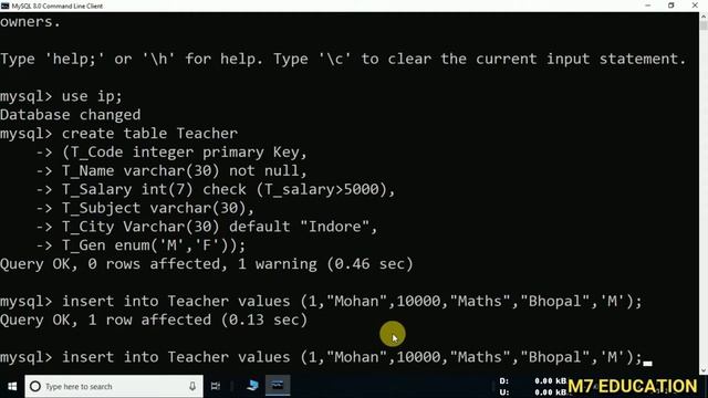 How to Create Table and Insert Data in SQl Part :- 10 MYSQL Learning in Hindi смотреть онлайн