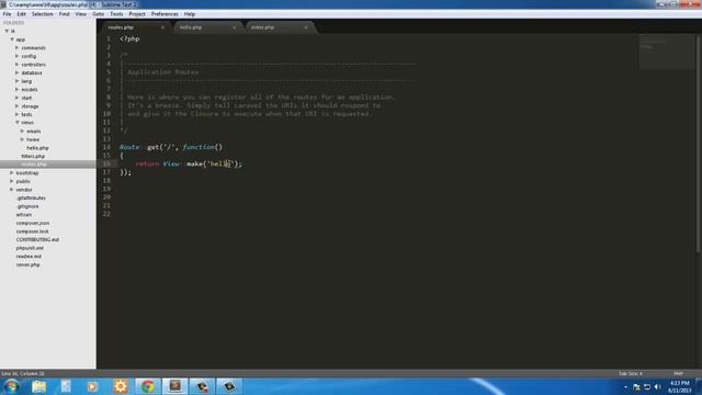 Laravel 4 Basics : Routes смотреть онлайн