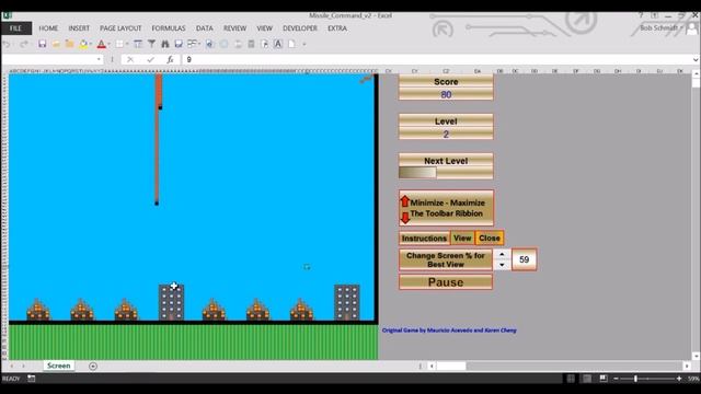 Missile Command Version 2 -Excel VBA Game смотреть онлайн