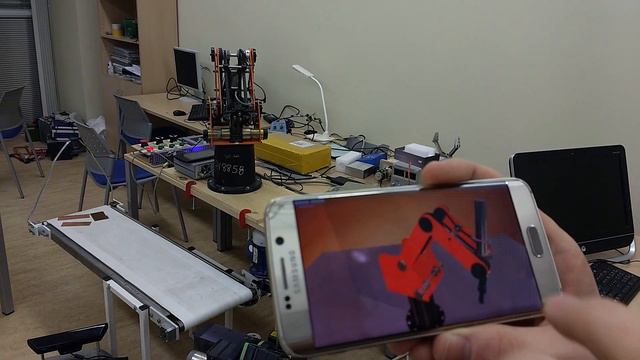 Управление манипулятором через приложение Android Unity|Robotics control via Android app смотреть онлайн