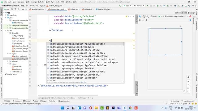 how to create custom dialog in android studio | Custom dialog in android studio | tech projects смотреть онлайн