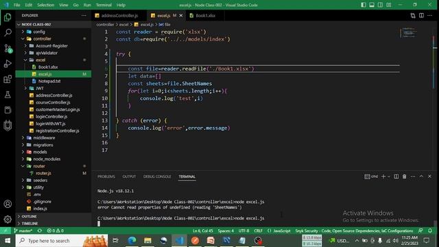 Import Excel data to MySQL in Node JS - Hindi Part -1 смотреть онлайн