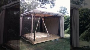 Настил под шатёр на даче.