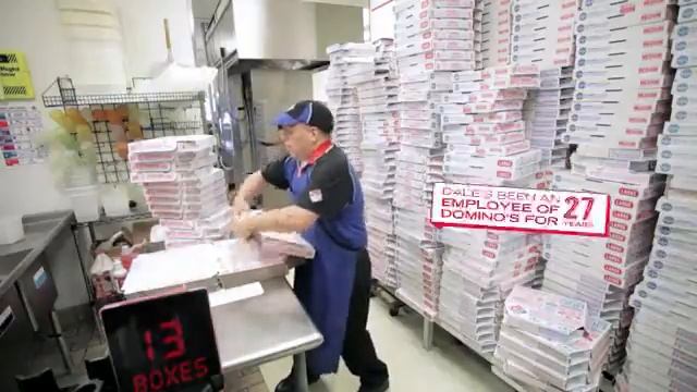 картонные коробки для пиццы Domino Pizza смотреть онлайн