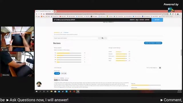 $199 Samsung Curved Monitor (CF398) - LIVE UNBOXING смотреть онлайн