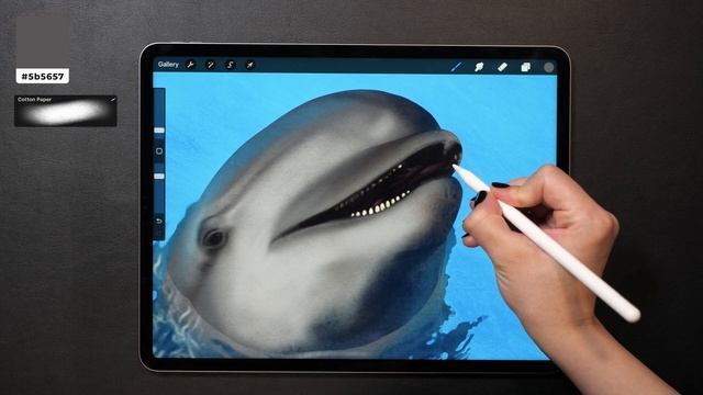 Draw With Me - Realistic Dolphin in Water | My Procreate Digital Art Technique смотреть онлайн
