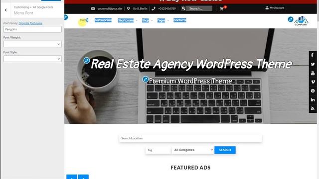 Real Estate Agency WordPress Theme - Google Fonts смотреть онлайн