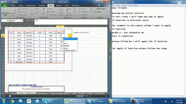 37 MICROSOFT EXCEL HOW TO APPLY IF FUNCTION смотреть онлайн