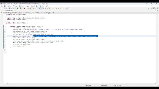 How to create test case to assert web page title in Selenium WebDriver? Selenium WebDriver Tutorial смотреть онлайн