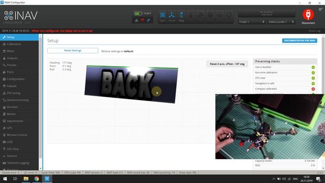 INAV 2.6 Настройка inav Калибровка и проверка Акселерометра и Компаса смотреть онлайн
