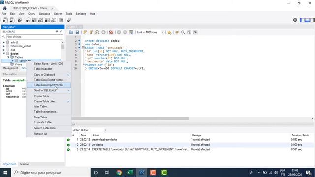 Importar CSV para uma tabela no MYSQL смотреть онлайн