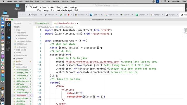 React Native - 5.2 - Load Data từ Server trong React Native (1) смотреть онлайн