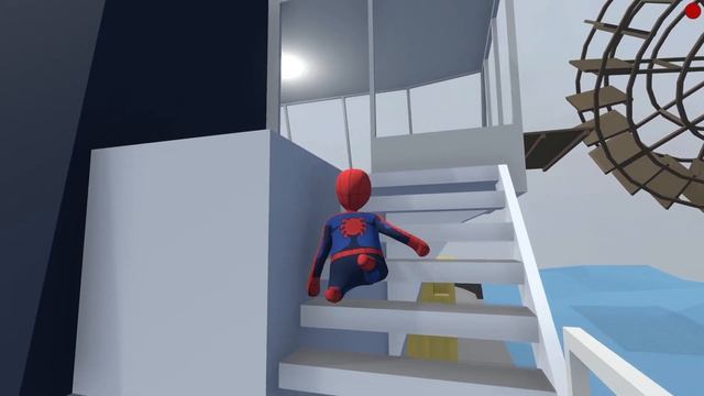 HUMAN FALL FLAT но ПОРА ЛЕТАТЬ НА ШАРИКАХ пластилиновые герои Володя Человек Паук Железный Человек смотреть онлайн
