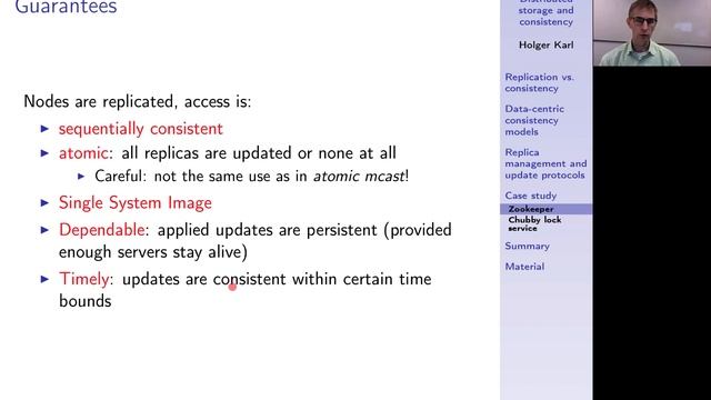 Verteilte Systeme, Kapitel 11f, Case studies: Zookeeper, Chubby. Chapter summary смотреть онлайн