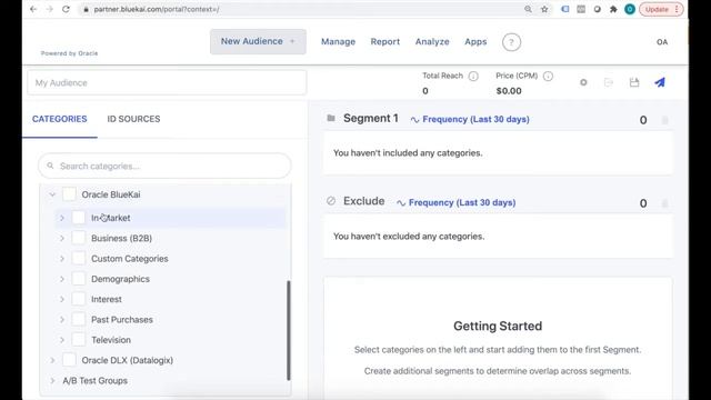 #2 - DMP - Oracle BlueKai : UI And Audience Taxonomy Walk-through