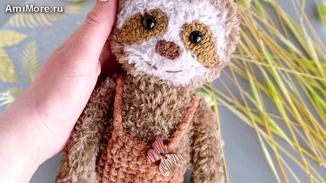 Амигуруми: схема Ленивец Лори. Игрушки вязаные крючком - Free crochet patterns. смотреть онлайн