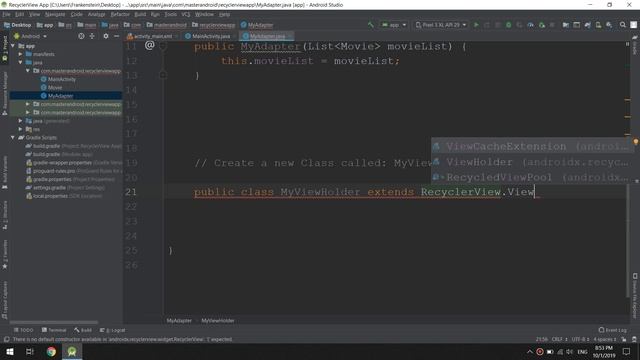 RecyclerView App + Lecture | Android Tutorial #35 смотреть онлайн
