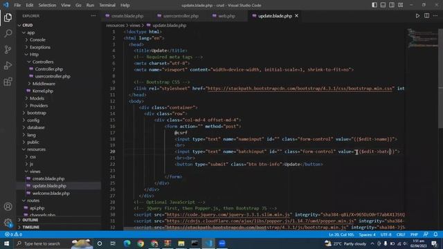 5 - Laravel Tutorial for Beginners - Delete, Update Data into Mysql Table смотреть онлайн