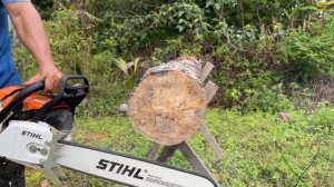 CHAINSAW STIHL MS 382 With  20” Bar and Felling Bumper Spike//cut test review