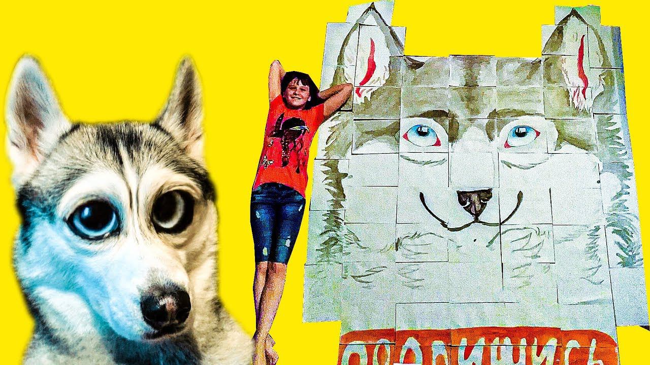 ГИГАНТСКИЕ РИСУНКИ ОТ ПОДПИСЧИКОВ!! (Хаски Бандит) Говорящая собака смотреть онлайн