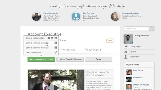 Oracle Taleo Social Sourcing смотреть онлайн