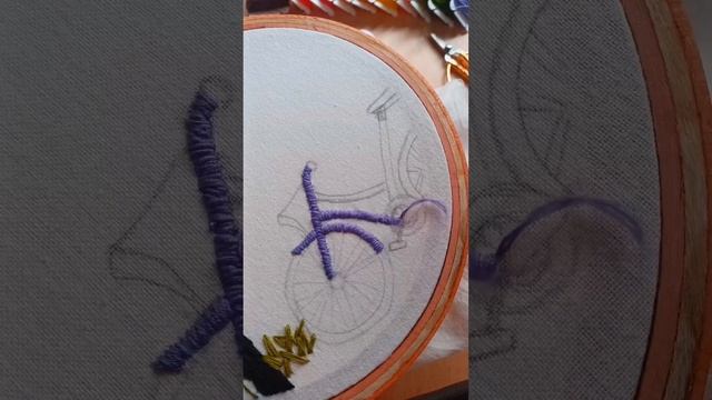 Bicycle Embroidery Tutorial | Bicycle With Flowers