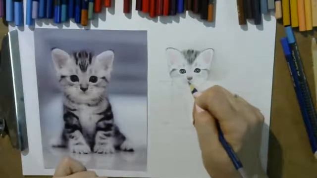 Рисуем котенка смотреть онлайн