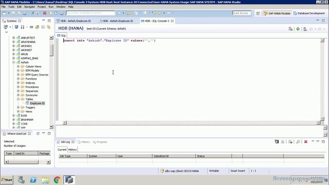 1.Creating Table & Grant Statement SAP HANA смотреть онлайн