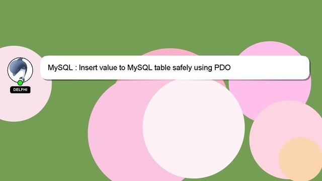 MySQL : Insert value to MySQL table safely using PDO смотреть онлайн