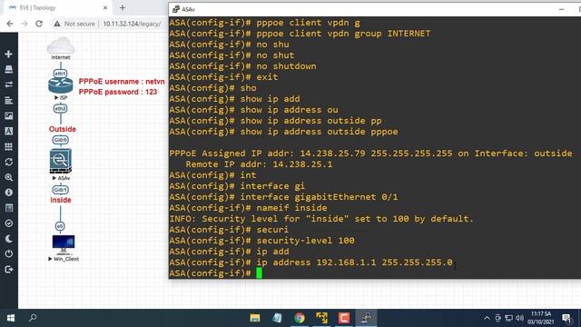 How to configure PPPoE, NAT, DHCP on Cisco ASA смотреть онлайн